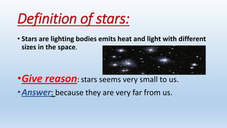 lesson about stars and planets | PDF