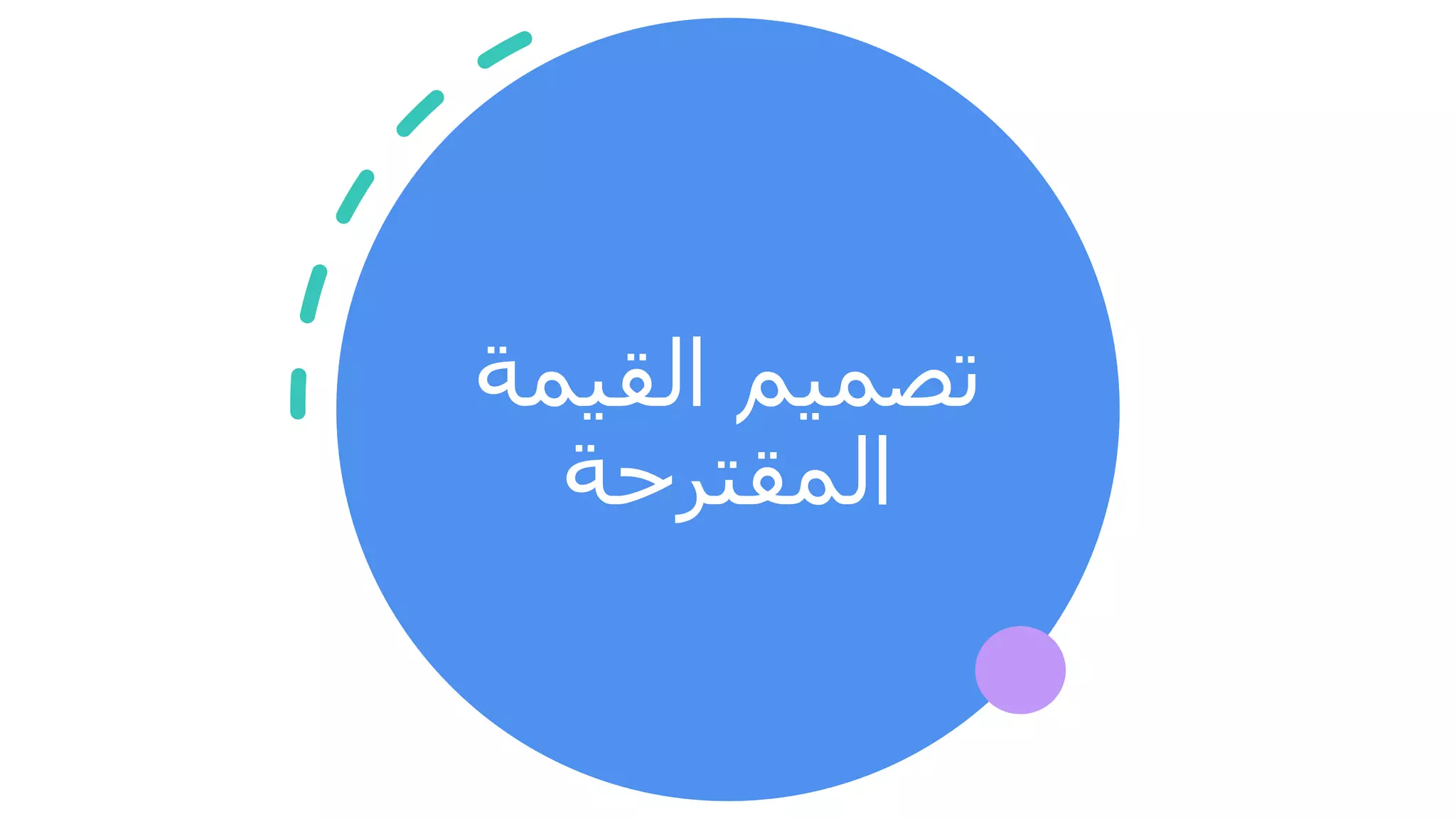 ‫القيمة‬ ‫تصميم‬
‫المقترحة‬
 