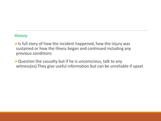 Sample History First Aid .First aid notes_ | PPTX