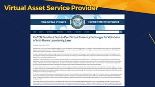 Virtual Asset Service Provider
 