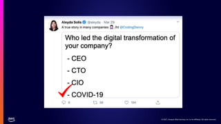 © 2021, Amazon Web Services, Inc. or its affiliates. All rights reserved.
© 2021, Amazon Web Services, Inc. or its affiliates. All rights reserved.
 