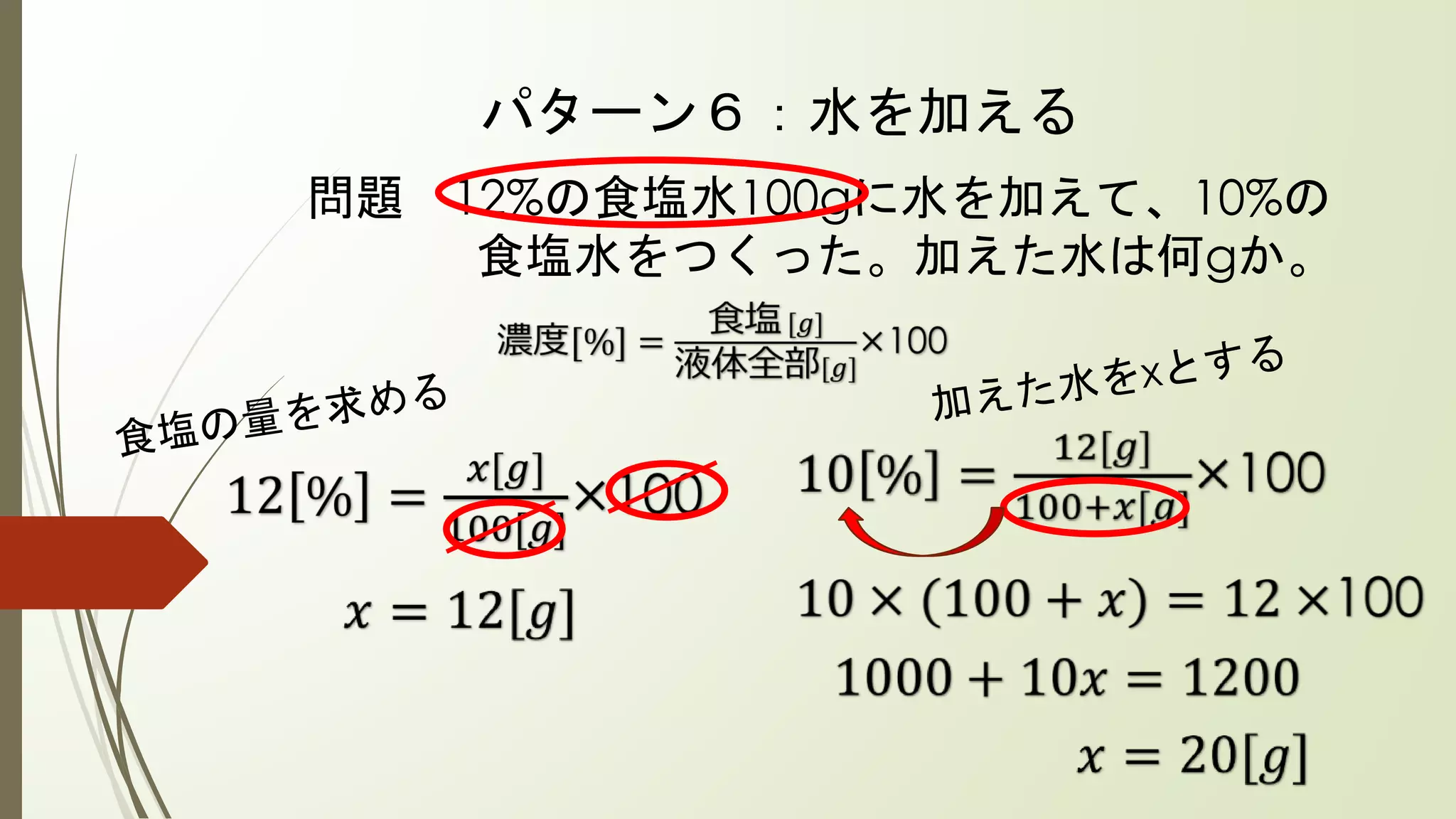 質量パーセント濃度