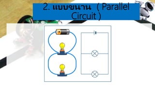 .
2. แบบขนำน ( Parallel
Circuit )
 