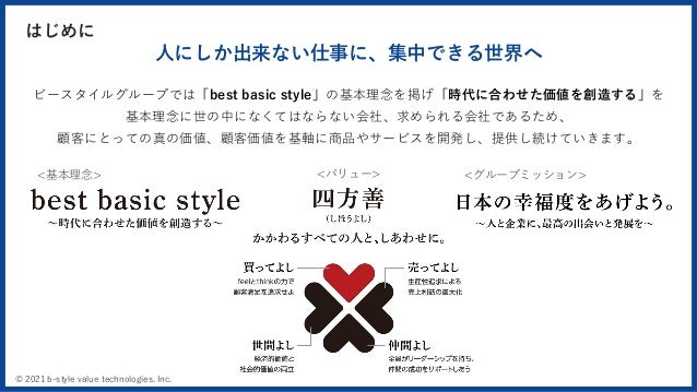 株式会社ビ スタイルバリューテクノロジーズ 会社案内 公開可能版