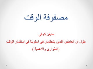 ‫قت‬ ‫ال‬ ‫ة‬ ‫مص‬
‫ك‬ ‫ا‬ ‫ستي‬
‫ال‬ ‫استثلهر‬ ‫ك‬ ‫ه‬ ‫ب‬ ‫اسش‬ ‫ك‬ ‫اتحخلهد‬ ‫الشذاا‬ ‫العهمشيا‬ ‫اد‬ ‫ل‬ ‫اق‬
‫قت‬
(
‫ااالهلية‬ ‫ارئ‬ ‫الط‬
)
 