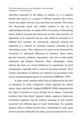 The relationship between social intelligence and emotional intelligence ...