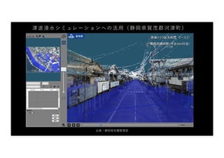 津波浸⽔シミュレーションへの活⽤（静岡県賀茂郡河津町）
出典：静岡県危機管理部
 