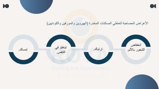 ‫المخدرة‬ ‫المسكنلت‬ ‫لتعلطم‬ ‫بة‬ ‫المصل‬ ‫األاراض‬
(
‫والكودايين‬ ‫والمورفين‬ ‫الهيروين‬
)
‫انخفلض‬
‫بلأللم‬ ‫الععور‬
.
‫ارتبلك‬
.
‫فم‬ ‫تبلطؤ‬
‫التنفس‬
.
‫إمسلك‬
.
 