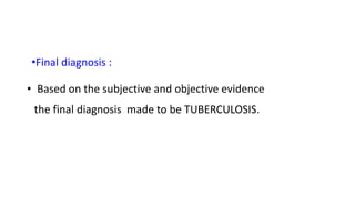 .....Case presentation on tuberculosis  Amna butool .....