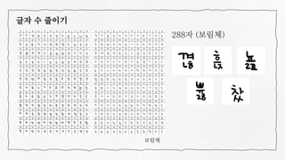 글자 수 줄이기
288자 (보림체)
보림체
 