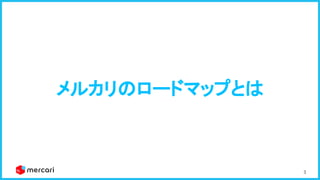 3
メルカリのロードマップとは 
 