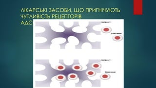 ЛІКАРСЬКІ ЗАСОБИ, ЩО ПРИГНІЧУЮТЬ
ЧУТЛИВІСТЬ РЕЦЕПТОРІВ
АДСОРБУЮЧІ ЗАСОБИ
 