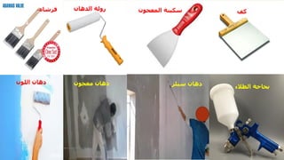 ‫كف‬
‫المعحون‬ ‫سكينة‬
‫الدهان‬ ‫رولة‬
‫فرشاه‬
‫الطالء‬ ‫بخاخة‬
‫سيلر‬ ‫دهان‬
‫معجون‬ ‫دهان‬
‫اللون‬ ‫دهان‬
‫مهندس‬
/
‫سعيد‬ ‫ابراهيم‬
204
 