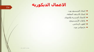 ‫الديكوريه‬ ‫االعمال‬

‫بورد‬ ‫الجيبسوم‬ ‫اعمال‬
.

‫المعلقه‬ ‫االسقف‬ ‫اعمال‬
.

‫والفيوتك‬ ‫الجبسيه‬ ‫االعمال‬
.

‫األرمسترونج‬ ‫بالطات‬
.

‫الزجاجى‬ ‫الطوب‬
.

‫بورد‬ ‫مارموكس‬
.
‫مهندس‬
/
‫سعيد‬ ‫ابراهيم‬
236
 