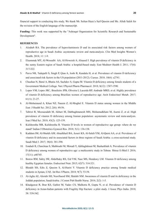 Risk factors and prevalence of vitamin D deficiency among Yemeni women ...