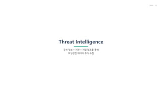 23
PAGE
공개 정보 + 기관 + 기업 협조를 통해
피싱관련 데이터 추가 수집
Threat Intelligence
 