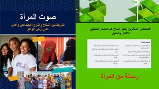 ‫الحق‬ ‫المصدر‬ ‫هم‬ ‫المناخ‬ ‫بتغير‬ ‫المتأثرين‬ ‫االشخاص‬
‫يقي‬
‫والحلول‬ ‫لالفكار‬
‫المرأة‬ ‫من‬ ‫رسالة‬
 