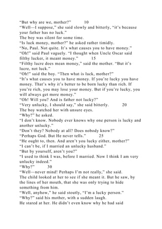 . H. Lawrence THE ROCKING-HORSE WINNER 1933D. H. Lawrence.docx