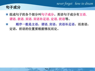 英语 主谓宾结构分析 Ppt