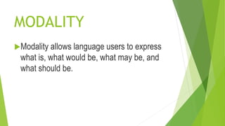 The Modal in English grammar | PPT