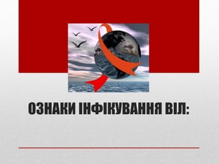 ОЗНАКИ ІНФІКУВАННЯ ВІЛ:
 