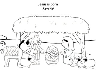 Jesus is born
‫يسوع‬ ُ‫د‬ِ‫ل‬‫و‬َ‫م‬
 