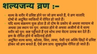 प्रनष्ट शल्य | Retained Foreign Bodies | शल्य तंत्र | सुश्रुत संहिता | PPTX