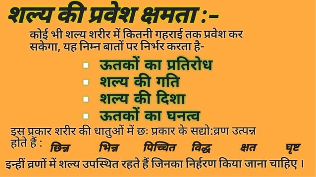 प्रनष्ट शल्य | Retained Foreign Bodies | शल्य तंत्र | सुश्रुत संहिता | PPTX