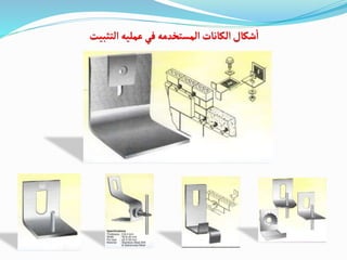 ‫شكال‬
‫أ‬
‫ا‬
‫الكانات‬
‫المستخدمه‬
‫التثبيت‬ ‫عمليه‬‫في‬
 