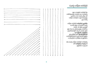 ‫دوو‬ ‫شێوەی‬ ‫کێشانی‬ ‫بۆ‬
‫ڕەهەندی‬
‫پێرسپێک‬ ‫دیمەنی‬ ‫و‬
‫تڤی‬
‫دەکەین‬ ‫لێ‬ ‫باسی‬ ‫دواتر‬ ‫کە‬
‫هێ‬ ‫کێشانی‬ ‫فێری‬ ‫پێویستە‬
‫ڵی‬
‫ڕاست‬
‫بین‬
.
‫تەکنیکی‬ ‫باشرتین‬
‫کێشانی‬
‫هێڵی‬
‫بە‬ ‫خاڵە‬ ‫دوو‬ ‫گەیاندنی‬ ‫ڕاست‬
‫کورترین‬
‫هێڵ‬
‫بکرێت‬ ‫کە‬
.
‫سێ‬ ‫بە‬ ‫پێویستامن‬ ‫گشتی‬ ‫بە‬
‫جۆر‬
‫هێڵ‬
‫پێی‬ ‫بە‬ ‫هەیە‬
‫ئاڕاستەکان‬
‫یان‬
-
‫ستوونی‬
‫و‬ ‫ئاسۆیی‬ ،
‫الرەهێڵ‬
(
‫الداو‬
.)
‫ئەم‬
‫هێاڵنە‬
‫زۆر‬
‫هەنگاوەکان‬ ‫لە‬ ‫سوودبەخشدەبن‬
‫ی‬
‫تەالرسازی‬ ‫هێڵکاری‬ ‫لە‬ ‫داهاتوو‬
.
‫ڕاهێنانی‬
‫ڕاست‬ ‫هێڵی‬ ‫کێشانی‬
‫بکە‬
‫لە‬
‫راهێنانی‬ ‫پەرەی‬
١.٣
‫داهاتوو‬ ‫پەڕی‬ ‫لە‬
.
‫کێشانی‬
‫هێڵی‬
‫ڕاست‬
8
 