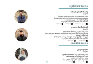 ‫عبداللە‬ ‫کاوێس‬ ‫ڕاستی‬
‫تەالرساز‬
‫ئەندازیاری‬
‫تەالرساز‬
‫لە‬
‫کۆمپانیای‬
(
‫ستۆدیۆ‬ ‫پارتنەر‬
)
‫ناوەندی‬ ‫پەیوەندییەکانی‬ ‫بەرپرسی‬
(
‫تەالرسازی‬ ‫ڕەخنەی‬
)
‫کتێبی‬ ‫لە‬ ‫وەرگیر‬
(
١٠٠١
‫بیناسازی‬ ‫فۆڕمی‬
)
‫نامیلکەی‬ ‫نوسەری‬
(
١٢١
‫تەالرسازی‬ ‫پێناسەی‬
)
‫حەسەن‬ ‫ئاسۆ‬ ‫ڤەهێڵ‬
‫تەالرساز‬
‫لە‬ ‫تەالرساز‬ ‫ئەندازیاری‬
(MCA)
(2021-2020)
‫کۆمپانیای‬ ‫لە‬ ‫ئەندازیاری‬ ‫کاری‬ ‫سەرپەرشتیاری‬
whitefox
‫فرۆکەخانەی‬ ‫لە‬
‫هەولێر‬ ‫نێودەوڵەتی‬
‫ناوەندی‬ ‫میدیای‬ ‫سۆشیال‬ ‫بەرپرسی‬
(
‫تەالرسازی‬ ‫ڕەخنەی‬
)
‫نامیلکەی‬ ‫نوسەری‬
(
١٢١
‫تەالرسازی‬ ‫پێناسەی‬
)
‫ئەندازیاری‬
‫لە‬ ‫تەالرساز‬
CiglerMaraniArchitects
‫لە‬ ‫تەالرساز‬ ‫ئەندازیاری‬
KHRArchitecture
‫خەاڵتی‬ ‫براوەی‬
yellow card
‫کتێبی‬ ‫نووسەری‬
‫بکە‬ ‫هێڵکاری‬ ‫تەالرسازانە‬
‫درازیل‬ ‫دەیڤید‬
‫تەالرساز‬
‫وەرگێڕان‬ ‫دەربارەی‬
‫نوسەر‬ ‫دەربارەی‬
58
Rasty_kawes Rastykawes :: ‫کاوێس‬ ‫ڕاستی‬
Rasty Kawess
Rasty_kawes Vahel Aso Hassan
Davidclynk David-Clynk Design
 