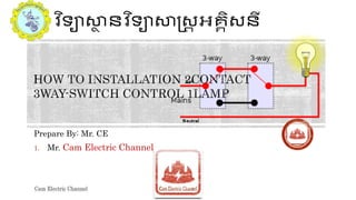 Prepare By: Mr. CE
1. Mr. Cam Electric Channel
វ
ិ ទ្យាសា្ថ
ន វិ ទ្យាសា្ថ្តអ គ្គិតវី
Cam Electric Channel
 