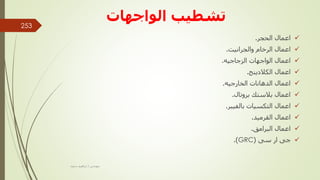 ‫الواجهات‬ ‫تشطيب‬

‫الحجر‬ ‫اعمال‬
.

‫والجرانيت‬ ‫الرخام‬ ‫اعمال‬
.

‫الزجاجيه‬ ‫الواجهات‬ ‫اعمال‬
.

‫الكالدينج‬ ‫اعمال‬
.

‫الخارجيه‬ ‫الدهانات‬ ‫اعمال‬
.

‫بروتال‬ ‫بالستك‬ ‫اعمال‬
.

‫بالفيبر‬ ‫التكسيات‬ ‫اعمال‬
.

‫القرميد‬ ‫اعمال‬
.

‫البرامق‬ ‫اعمال‬
.

‫سى‬ ‫ار‬ ‫جى‬
(
GRC
.)
‫مهندس‬
/
‫سعيد‬ ‫ابراهيم‬
253
 