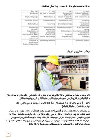 ڕێبەری بەشە ئەندازیارییەکان