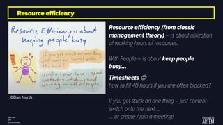 Resource efficiency
Resource efficiency (from classic
management theory) – is about utilization
of working hours of resour...