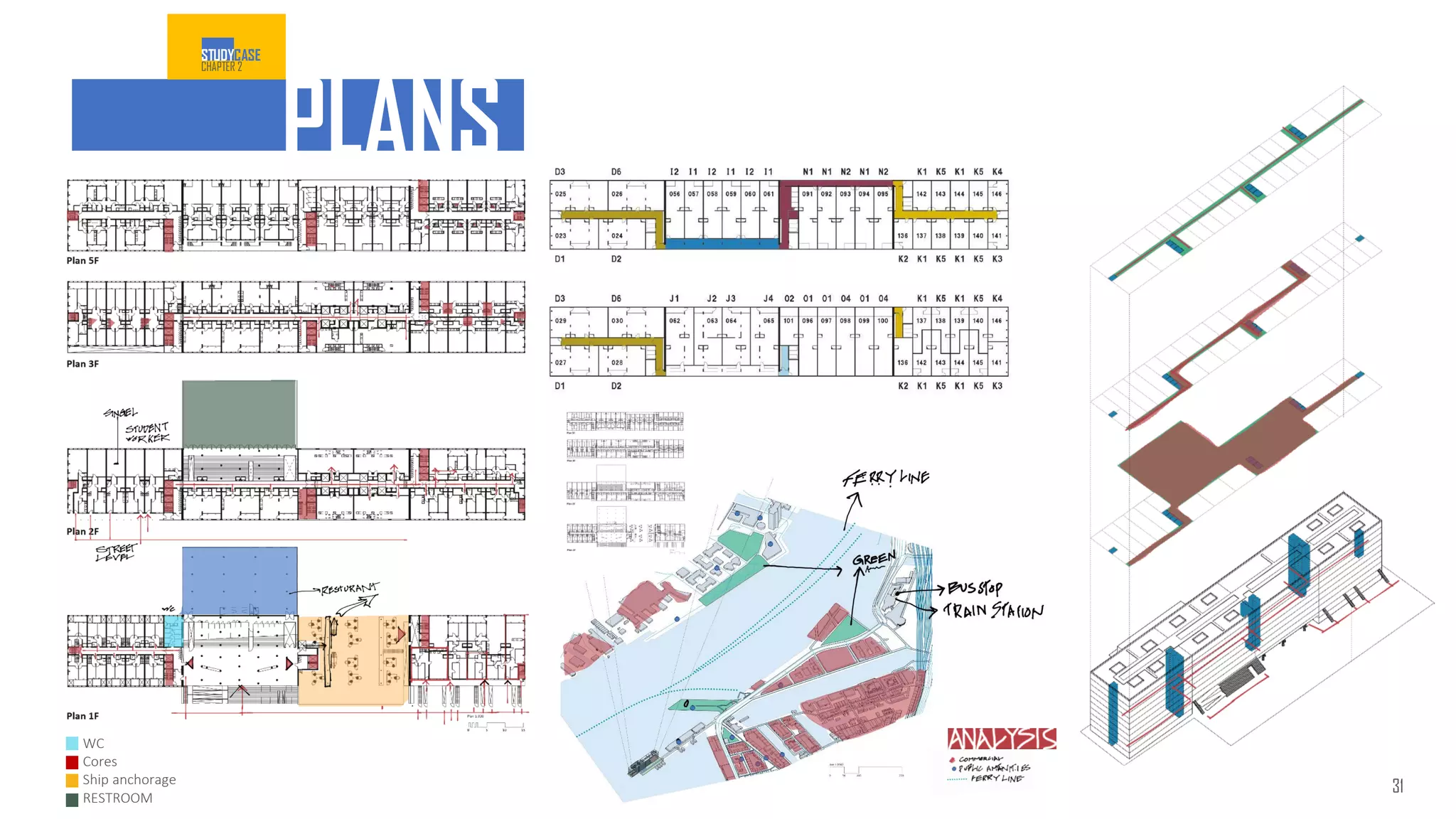 PLANS
31
STUDYCASE
WC
Cores
Ship anchorage
RESTROOM
CHAPTER 2
31
 