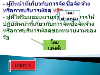 มาตรา 4
โดย
ตาแหน่ง
โดย
แต่งตั้ง
 