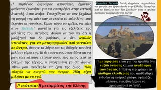 Η παρθένος ζωγράφος απουσίαζε, έχοντας
φαίνεται ξεκινήσει για να επιστρέψει στην αττική
Ανατολή, όπου ανήκε. Υποσχέθηκα να μην ξεχάσω
τη μορφή της, ούτε καν με εκείνο το πολύ λίγο, που
ξεχνάνε οι γυναίκες. Όμως τώρα να τρέξει, να πάει
στον Τσέκολι* μαντάτα για τις εξελίξεις της
φιλτάτης του πατρίδας. Ακόμη να του πει ότι η
μαθήτριά του δε φοβόταν, κι ότι, καθώς
ντυνόταν, για να μεταμορφωθεί από γυναίκα
σε άντρα, άκουγε τα λόγια και τις διδαχές του ένα
μελίσσι γύρω της. Κι ότι μάντευα, όπως δύναται να
μαντεύει κάποιος τέτοιαν ώρα, πως εκτός από το
ζήτημα της τέχνης, η υπεσχημένη γη θα άφηνε
πάνω μου ανεξίτηλα τα ίχνη της ζωής. Ήδη
πάσχιζα να σκεφτώ σαν άντρας. Ήδη είχα
μιλήσει με το εγώ.
1η ενότητα: Η μεταμφίεση της Ελένης
*Ραφαέλο Τσέκολι: Ιταλός ζωγράφος, αρχαιολόγος
και γιατρός που βρήκε άσυλο στην Ελλάδα, διωγμένος
από το Βασίλειο των δύο Σικελιών· ήταν ο πρώτος
δάσκαλος ζωγραφικής της Ελένης
Η μεταμφίεση είναι για την ηρωίδα ένα
ταξίδι γνώσης και μια αναζήτηση
ταυτότητας. Η Ελένη περιγράφει το
αίσθημα ελευθερίας που αισθάνθηκε
ενδυόμενη ανδρικά ρούχα: σχολιάζει,
μάλιστα, πως ήδη άρχισε να
χρησιμοποιεί το "εγώ".
Ceccoli Raffaello (π. 1800 - β' μισό 19ου αιώνα) Ακρόπολη, 1853, Εθνική Πινακοθήκη
 