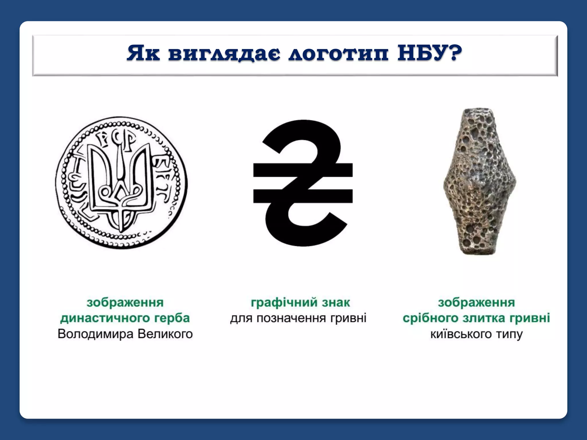Як виглядає логотип НБУ?
 