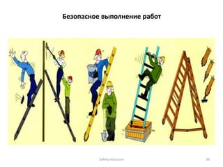 Безопасное выполнение работ
Safety induction 39
 