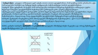 • ჰუნდის წესი - ყოველი ორბიტალი ჯერ ივსება თითო-თითო ელექტრონით, რომ-ლებსაც სპინი ერთნაირი აქვს
(პარალელური სპინები) და შემდეგ ხდება დაწყვილება საწინააღმდეგო სპინის ელექტრონებით.
•ჰუნდის წესი ეყრდნობა იმ ფაქტს, რომ პარალელური სპინებით ნახევრად შევსებული ორბიტალი უფრო
მდგრადი სისტემაა ელექტრონების მაქსიმალური განზიდვის გამო, ვიდრე გაწყვილებული.
•ენერგეტიკული ქვედონეების ფარგლებში ატომის მდგრად მდგომარეობას შეესაბამება ელექტრონთა ისეთი
განაწილება, რომლის დროსაც ატომის სპინური ქვანტური რიცხვის აბსოლუტური მნიშვნელობა
მაქსიმალურია. მაგალითად, როცა ქვედონეებში ელექტრონები შემდეგნაირადაა განაწილებული:
სპინური ქვანტური რიცხვების ჯამის აბსოლუტური მნიშვნელობა მაქსიმალურია - ∑S=+1/2+1/2+1/2=1,5-ია.
თუ ქვედონეებში ელექტრონები სხვანაირადაა განაწილებული, მგალითად:
ან
მაშინ, ჯამური სპინური ქვანტური რიცხვების აბსოლუტური მნიშვნელობები ნაკლებია და ორივე შემთხვევაში
იღებს მნიშვნელობას: ∑S=+1/2+1/2-1/2=1/2.
 