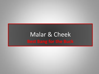 Malar & Cheek
Best Bang for the Buck
 