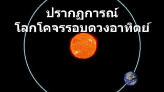 ปรากฏการณ์
โลกโคจรรอบดวงอาทิตย์
 