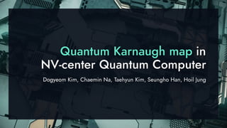 Quantum Karnaugh map in NV-center Quantum Computer