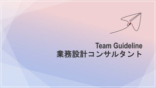 Team Guideline
業務設計コンサルタント
 