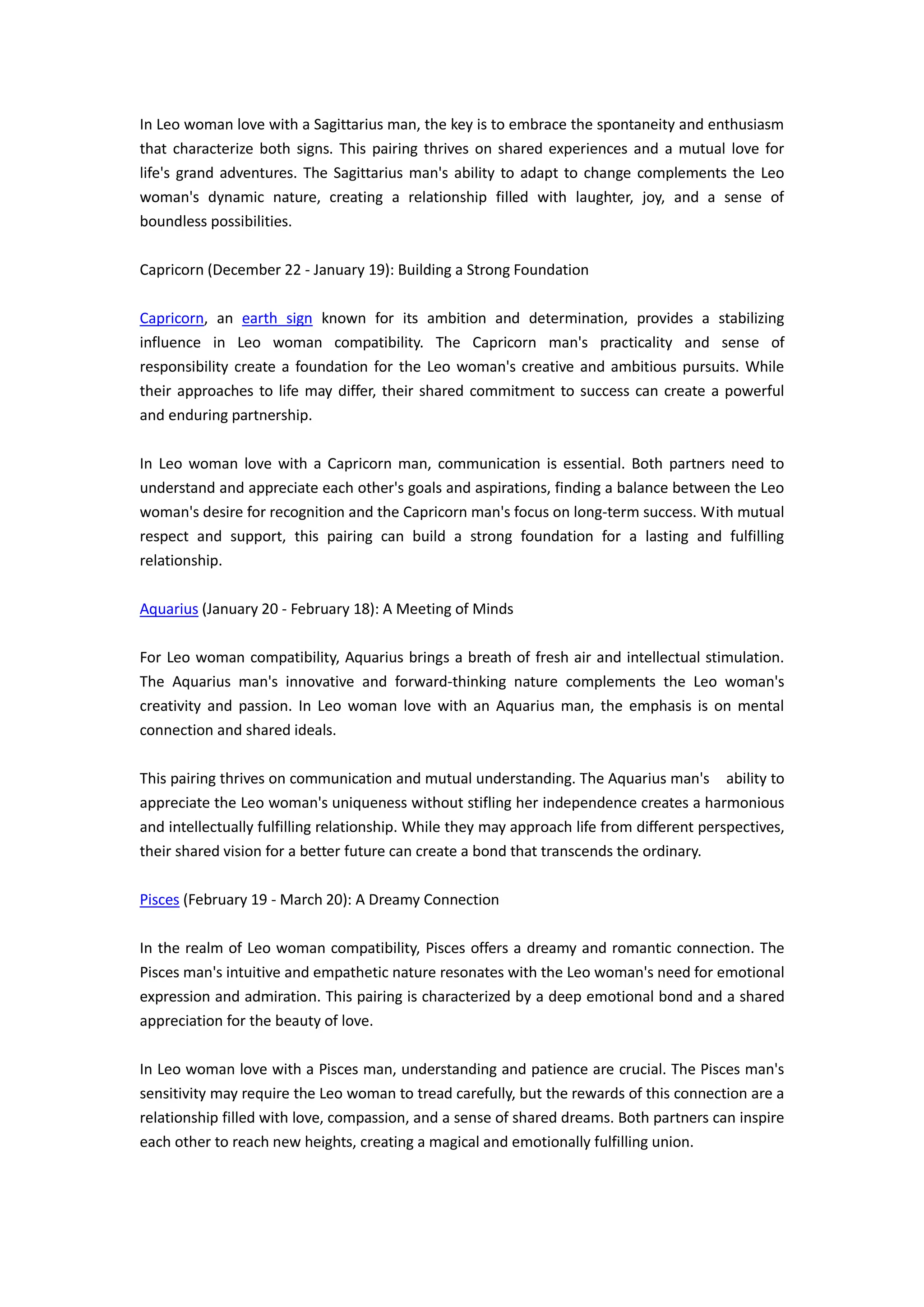 What sign is best for leo woman | DOC