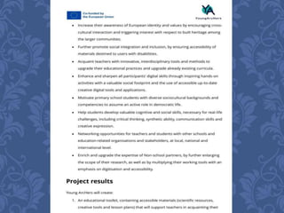 Young ArcHers Erasmus+ project  dissemination 