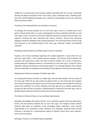 is Cancer a moon or sun sign  PDF