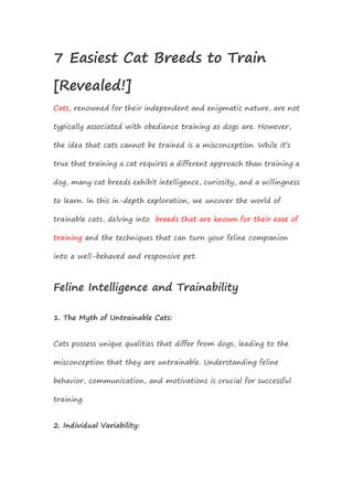 7 Easiest Cat Breeds to Train [Revealed!] DOC