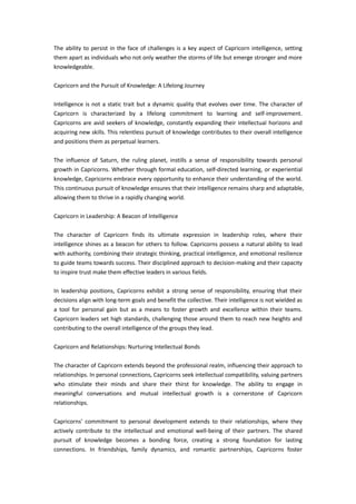 Why are capricorns so smart | PDF